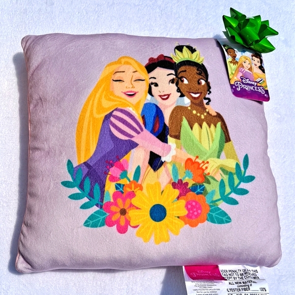 Disney Princesses Plush Pink Pillow - Picture 2 of 5